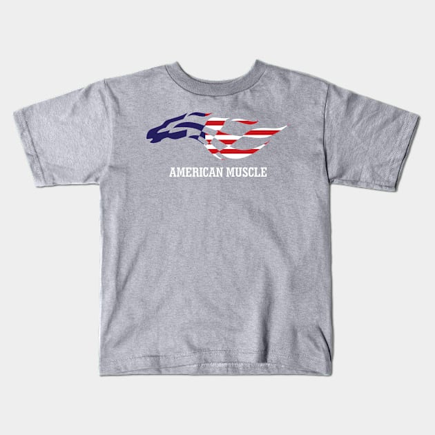 American Muscle Kids T-Shirt by v55555